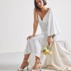 Wholesale Alayor Sandalias De Tacon De Piel En Color Blanco Nacarado Sandalias De Tacon